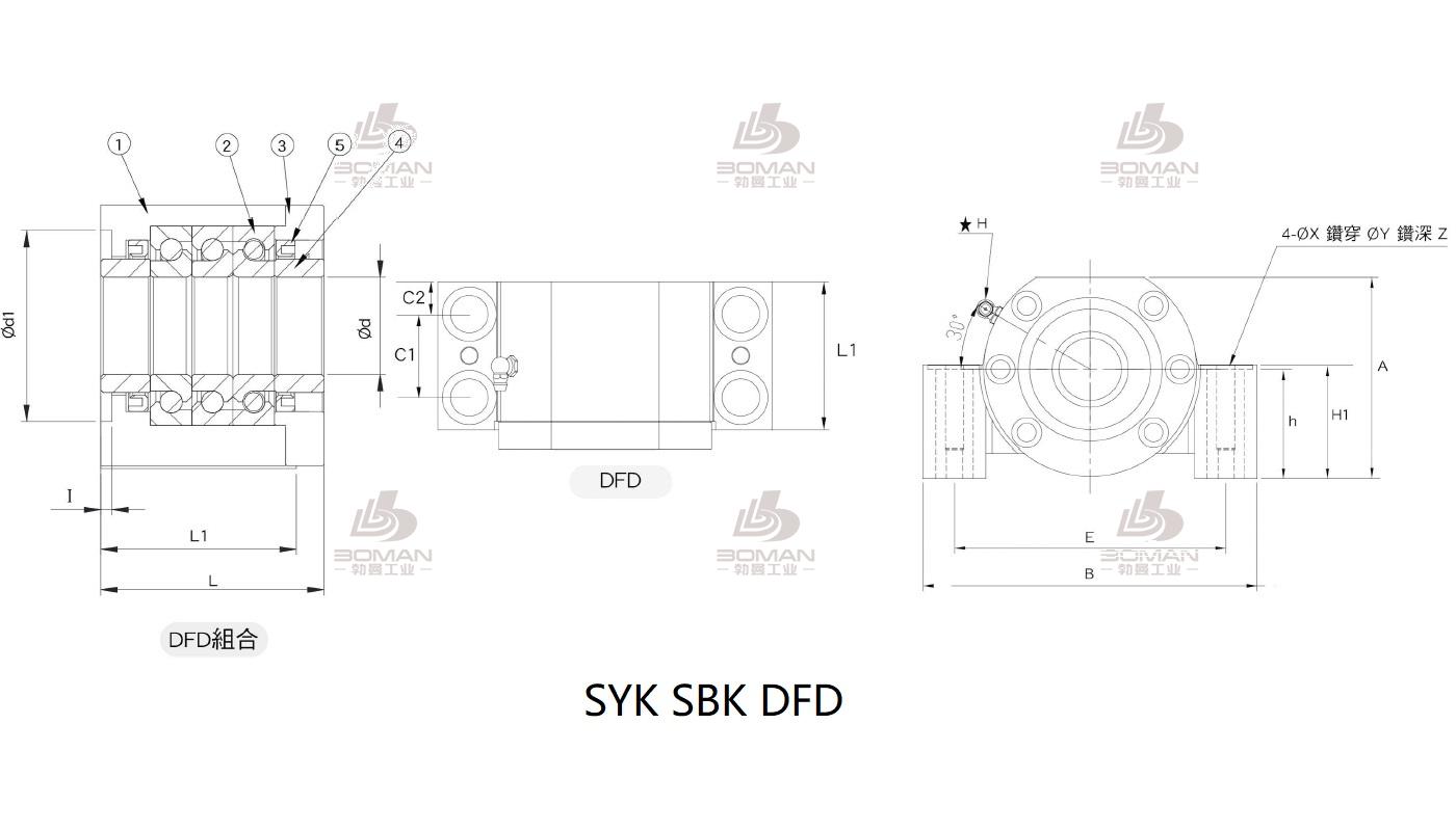 SYK SF40 syk丝杆支撑座3d